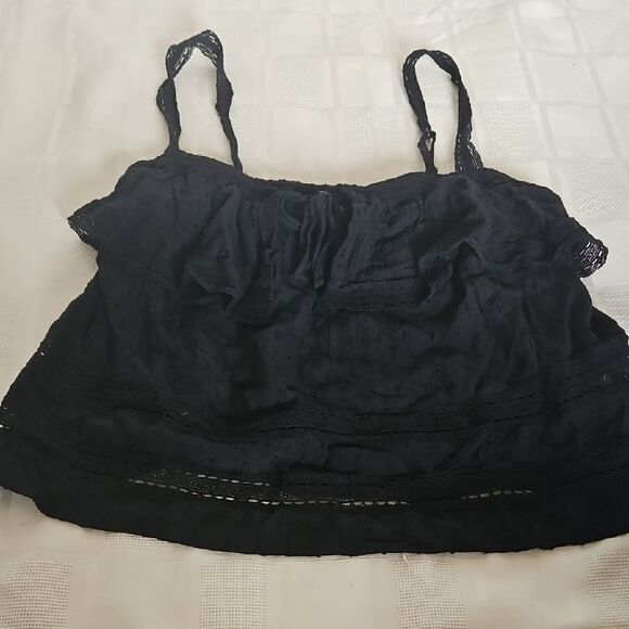 Abercrombie & Fitch Black Ruffled Tie Front Camisole - Picture 14 of 16